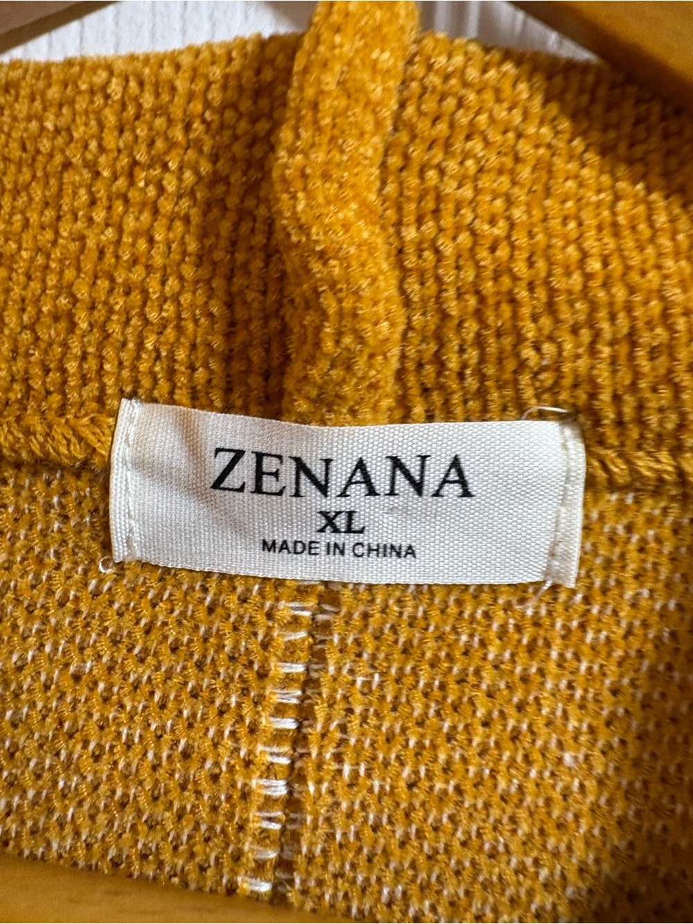 Zenana XL Mustard Yellow Oversized Exposed Seam Sweater Boho Slouchy Knit - Picture 4 of 6
